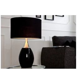 Invicta Interior Lampa stołowa Carla 60 cm czarna