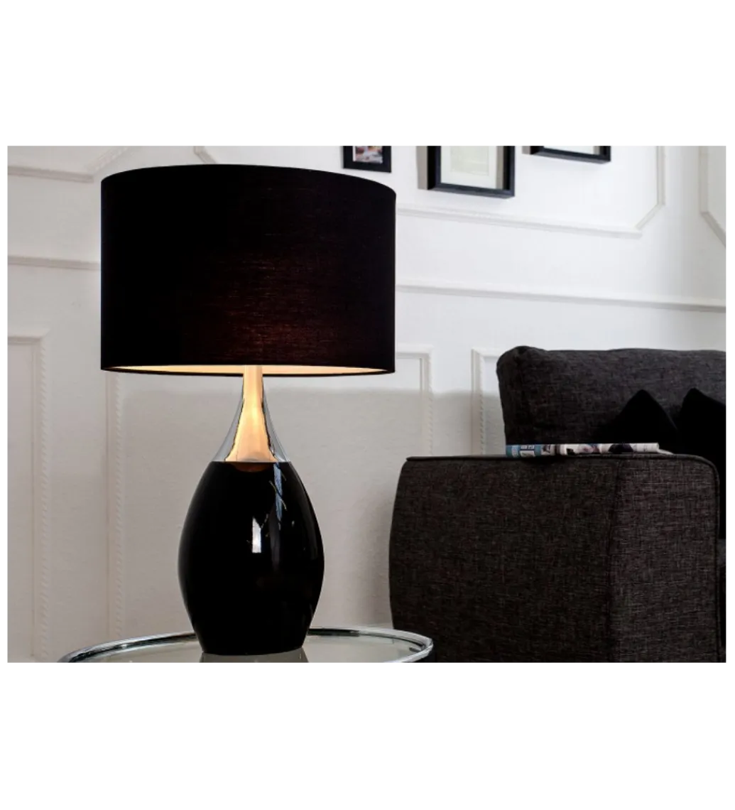 Invicta Interior Lampa stołowa Carla 60 cm czarna