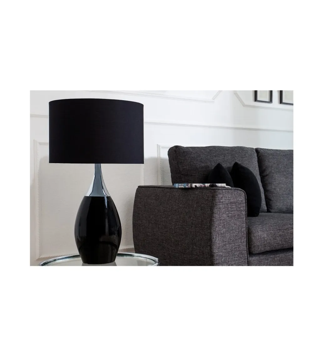 Invicta Interior Lampa stołowa Carla 60 cm czarna