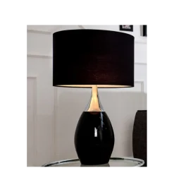 Invicta Interior Lampa stołowa Carla 60 cm czarna