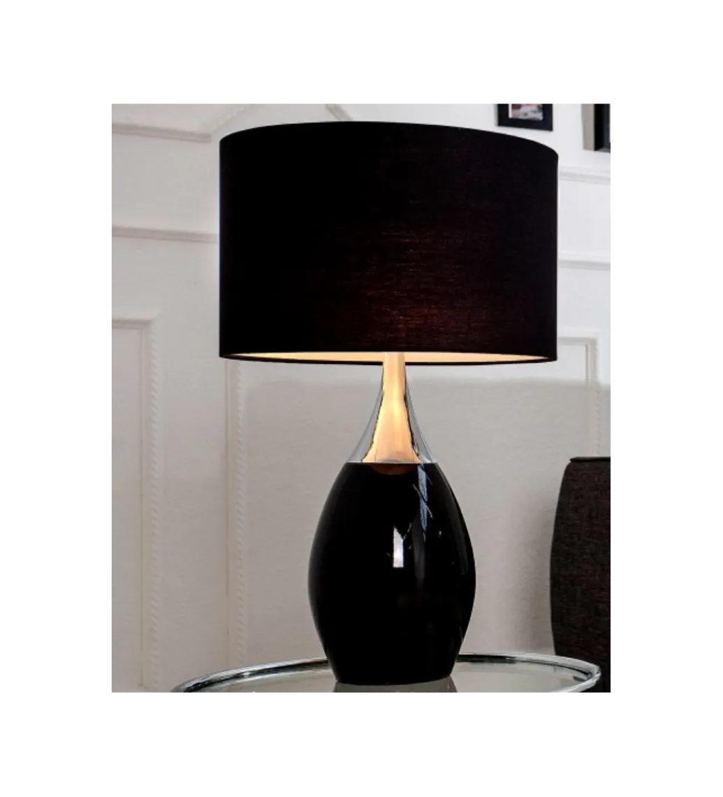 Invicta Interior Lampa stołowa Carla 60 cm czarna