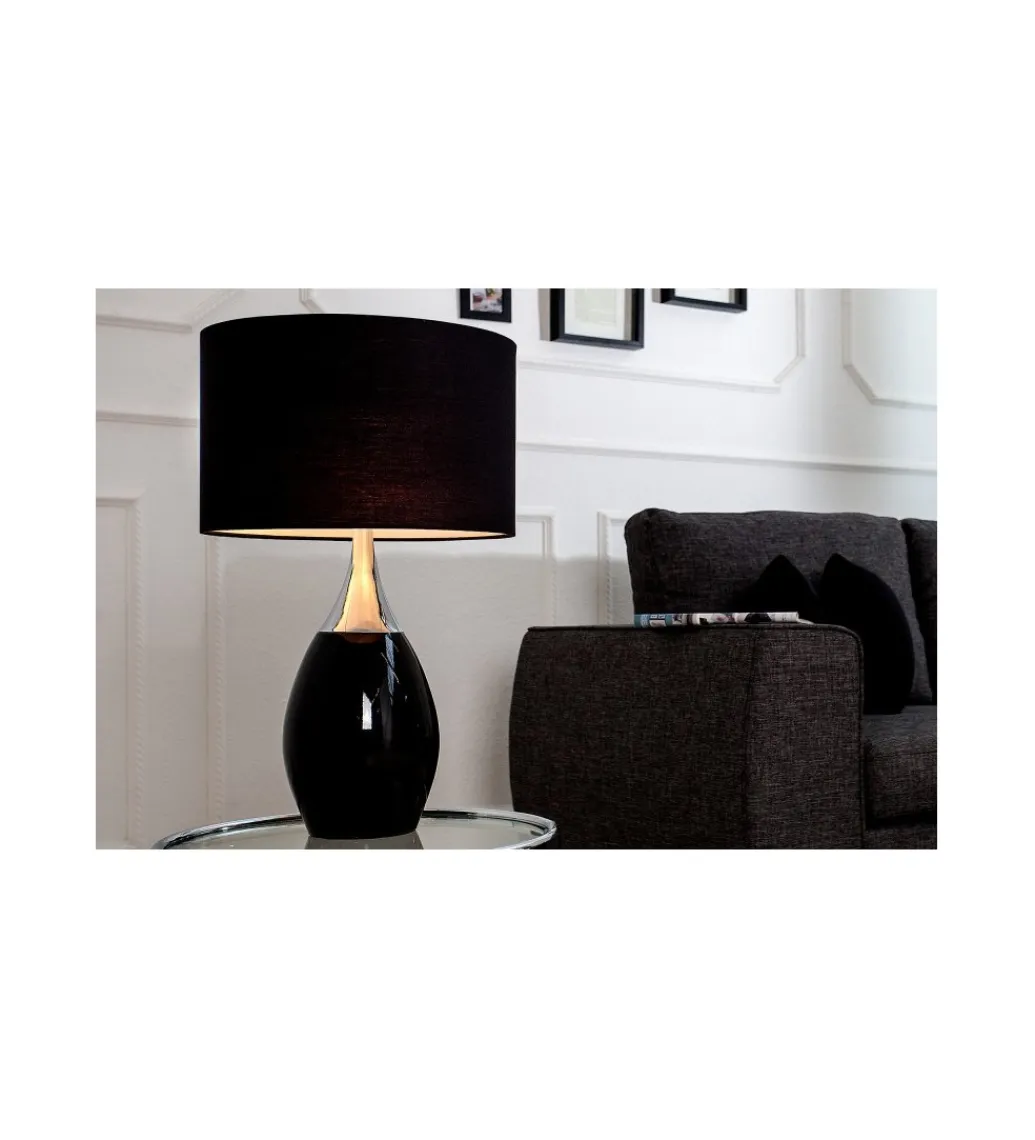 Invicta Interior Lampa stołowa Carla 60 cm czarna