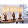 Invicta Interior - przedsprzedaż Lampa stołowa Driftwood Hypnotic beżowa
