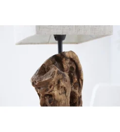 Invicta Interior - przedsprzedaż Lampa stołowa Driftwood Hypnotic beżowa