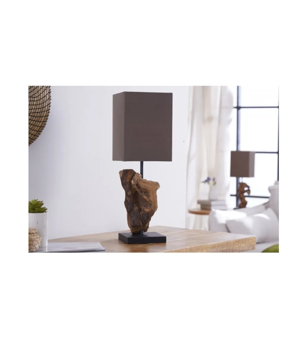 Invicta Interior - przedsprzedaż Lampa stołowa Driftwood Hypnotic brown