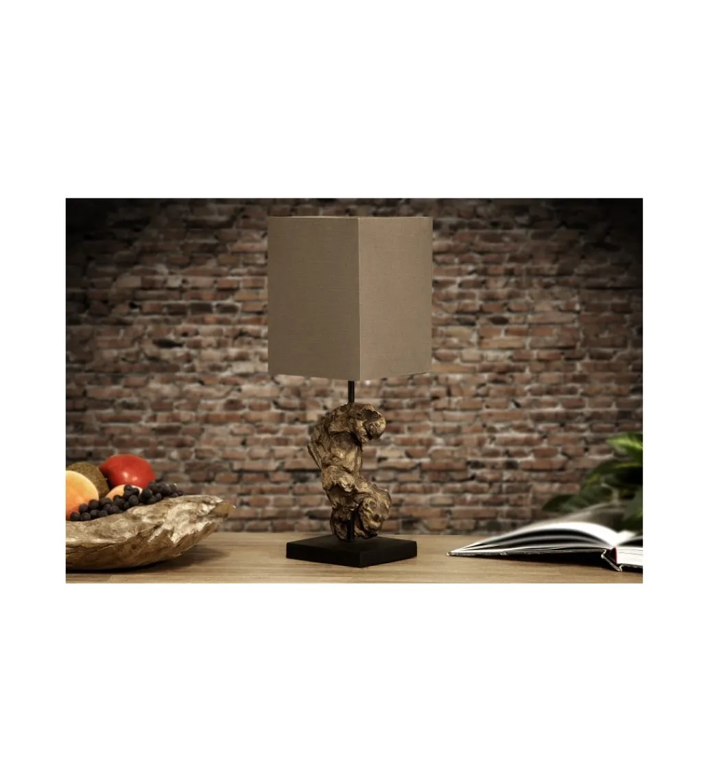 Invicta Interior - przedsprzedaż Lampa stołowa Driftwood Hypnotic brown