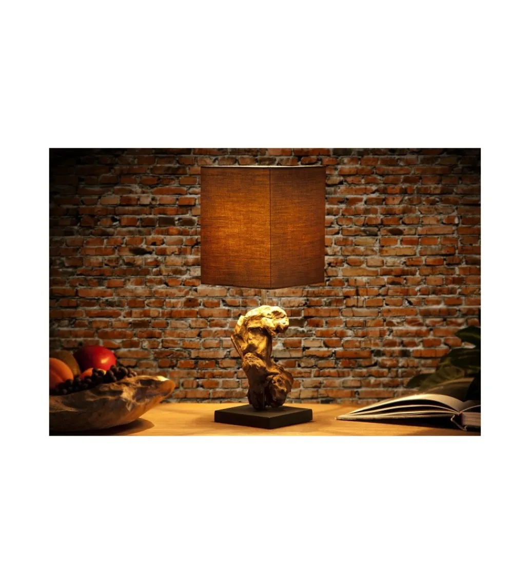 Invicta Interior - przedsprzedaż Lampa stołowa Driftwood Hypnotic brown