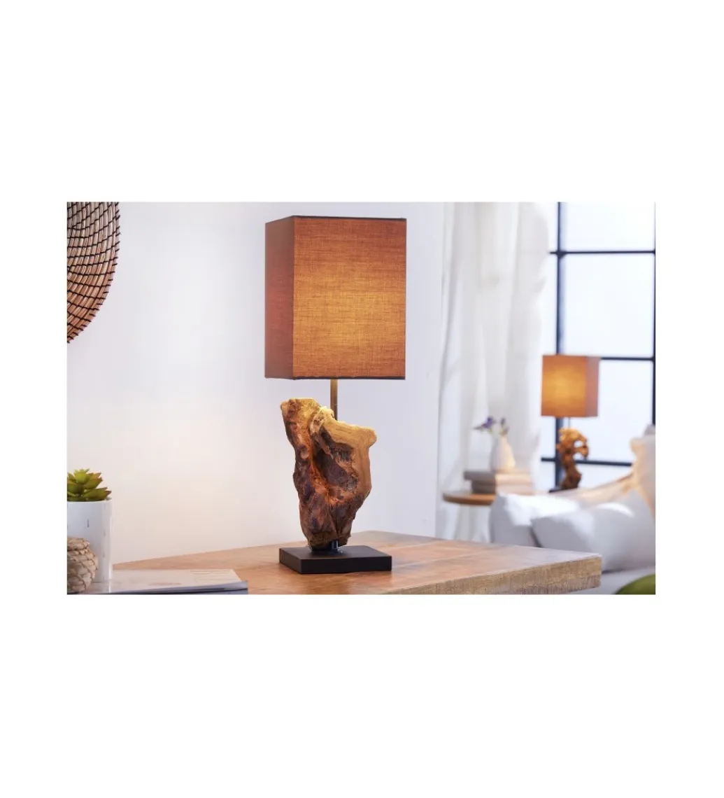 Invicta Interior - przedsprzedaż Lampa stołowa Driftwood Hypnotic brown