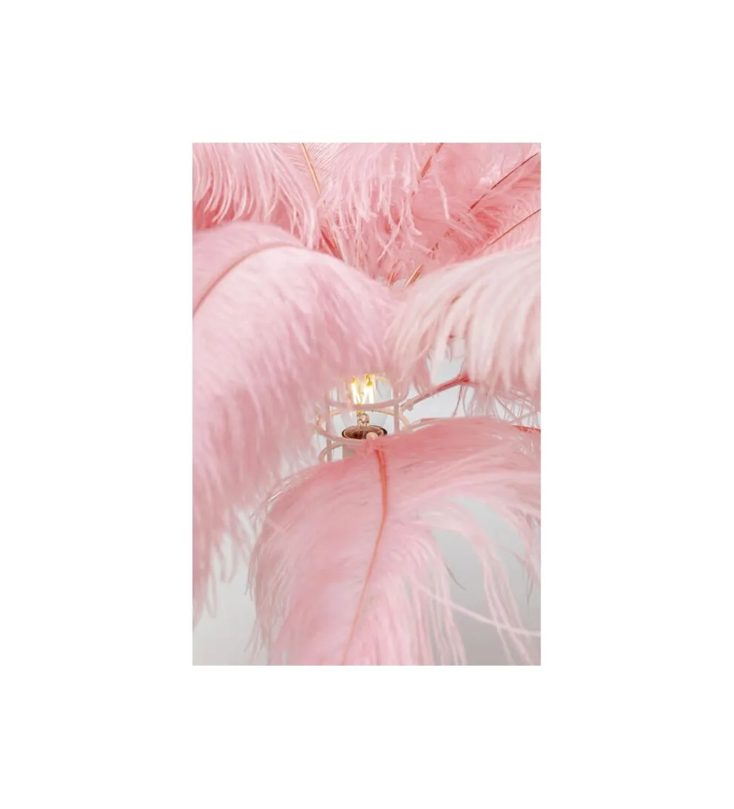 KDesign Lampa stołowa FEATHER PALM 60 Cm Pióra różowa