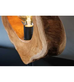 Invicta Interior - przedsprzedaż Lampa stołowa MIKO 55 cm drewno teak
