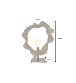 Invicta Interior - przedsprzedaż Lampa stołowa MIKO 55 cm drewno teak