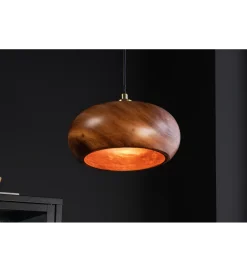 Invicta Interior - przedsprzedaż Lampa wisząca ALVA 25 cm drewno akacja