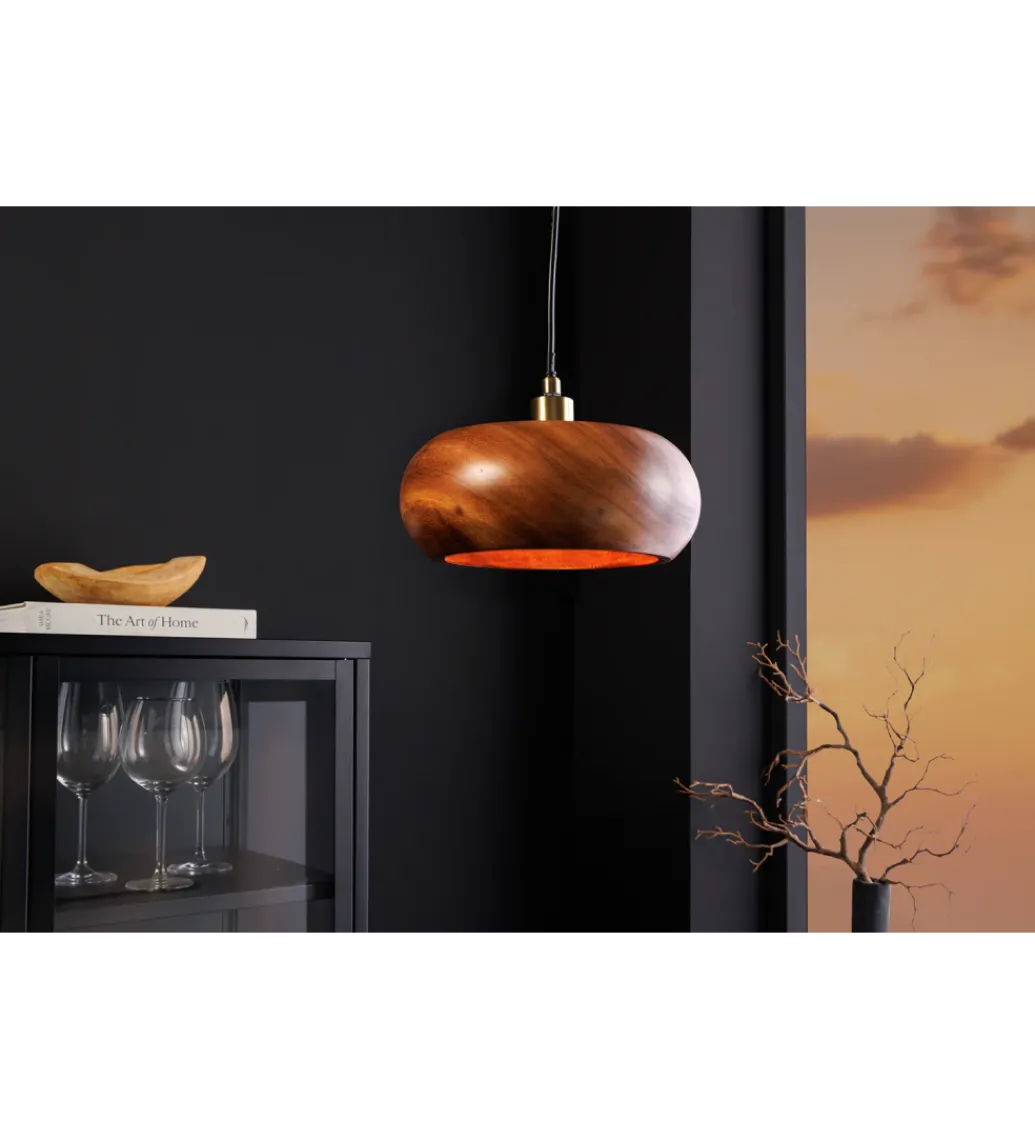 Invicta Interior - przedsprzedaż Lampa wisząca ALVA 25 cm drewno akacja