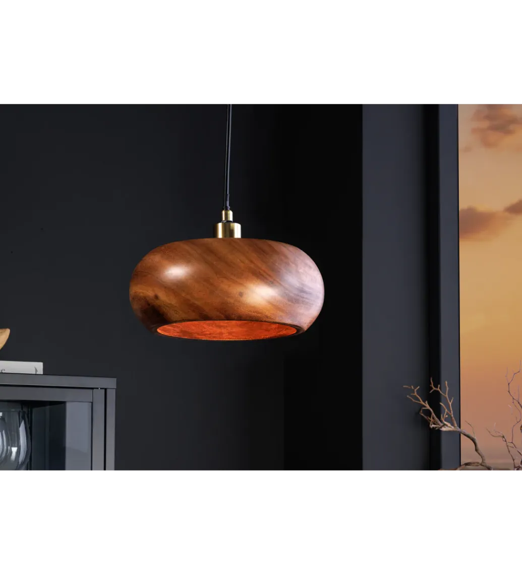 Invicta Interior - przedsprzedaż Lampa wisząca ALVA 25 cm drewno akacja