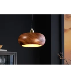 Invicta Interior - przedsprzedaż Lampa wisząca ALVA 25 cm drewno akacja