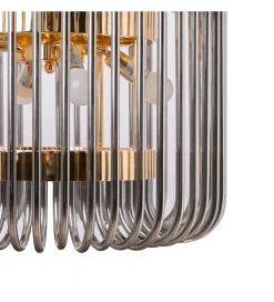 DENZO Lampa wisząca CELINK 80 cm złoto szara
