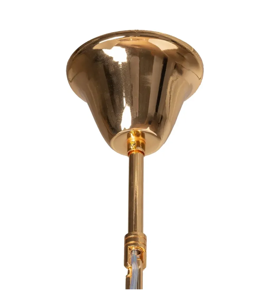 DENZO Lampa wisząca CELINK 80 cm złoto szara