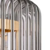 DENZO Lampa wisząca CELINK 50 cm złoto szara