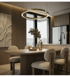 DOMENO Lampa wisząca COSTA 60 cm złota