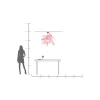 KDesign Lampa wisząca Feather Palm 87 cm różowa