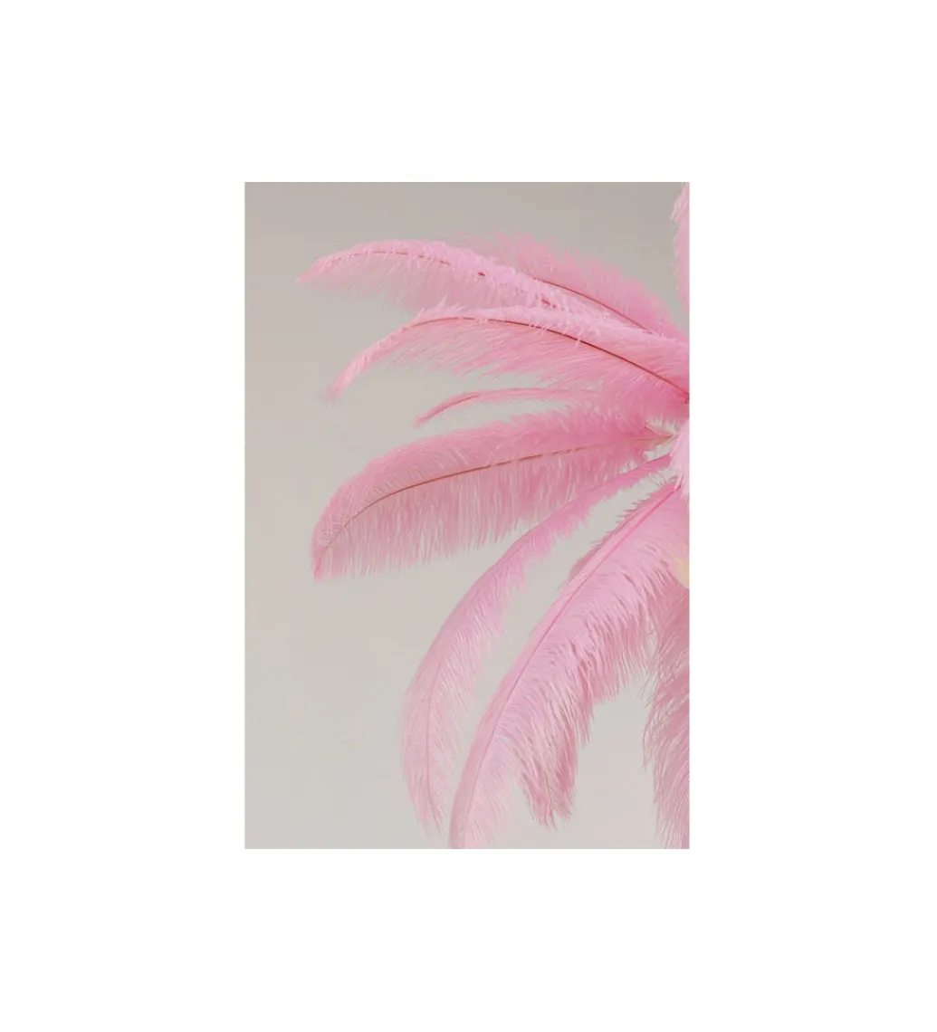 KDesign Lampa wisząca Feather Palm 87 cm różowa