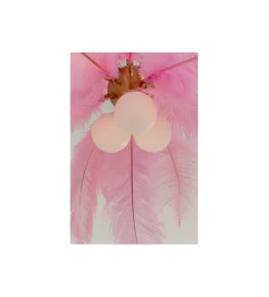 KDesign Lampa wisząca Feather Palm 87 cm różowa