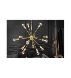 Invicta Interior - przedsprzedaż Lampa wisząca FIREWORKS 85 cm złota