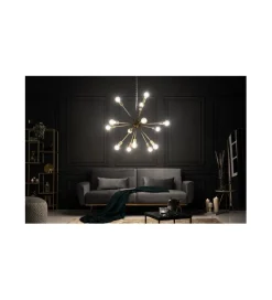 Invicta Interior - przedsprzedaż Lampa wisząca FIREWORKS 85 cm złota