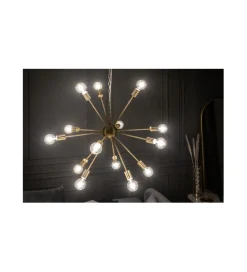 Invicta Interior - przedsprzedaż Lampa wisząca FIREWORKS 85 cm złota