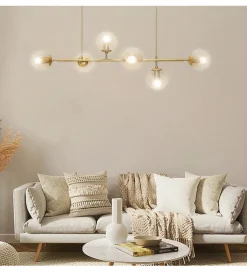 DOMENO Lampa wisząca MORIS 113 cm złota