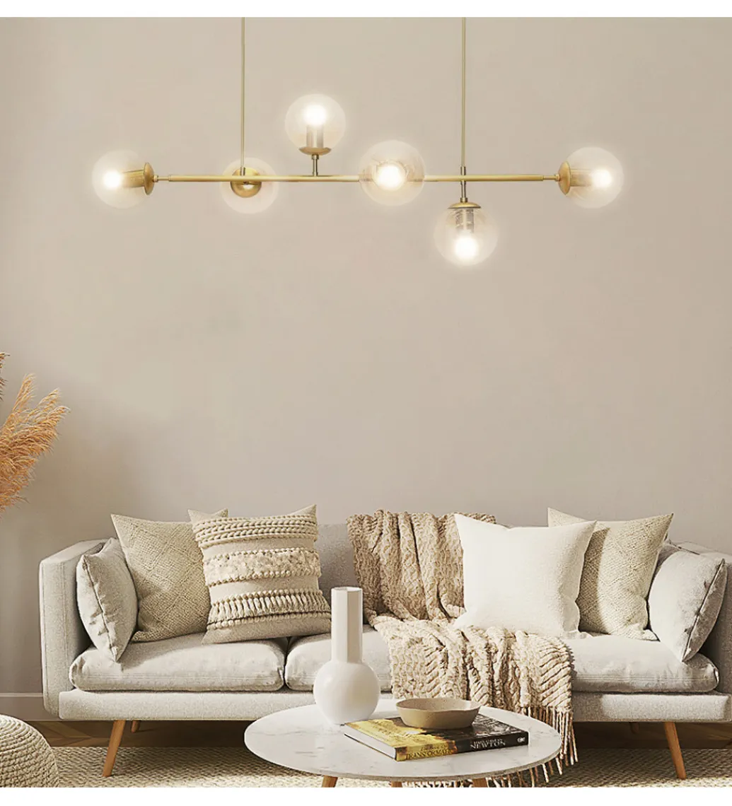 DOMENO Lampa wisząca MORIS 113 cm złota