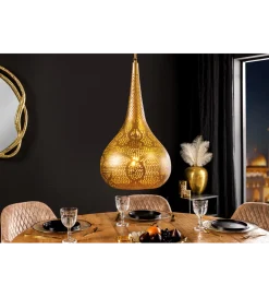 Invicta Interior - przedsprzedaż Lampa wisząca ORIENT LIVING 50 cm ze złotym dekorem