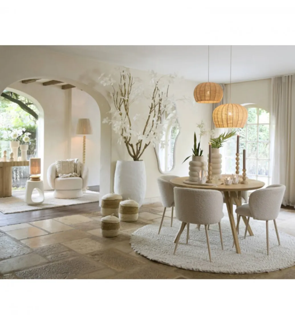 L&L Lampa wisząca RAFAELLA 51 cm naturalna