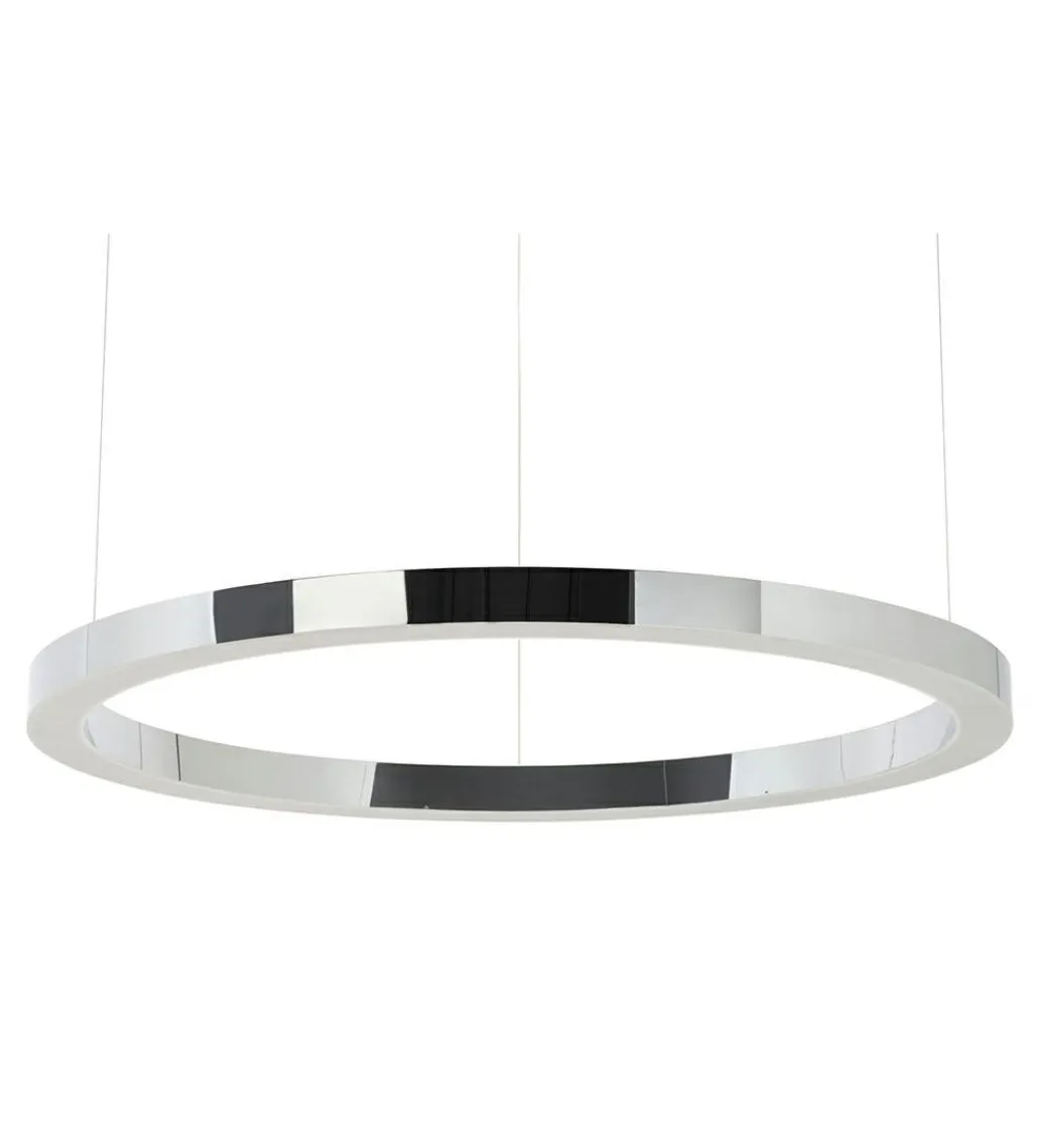 Zona-Design Lampa wisząca RING 100 cm srebrna