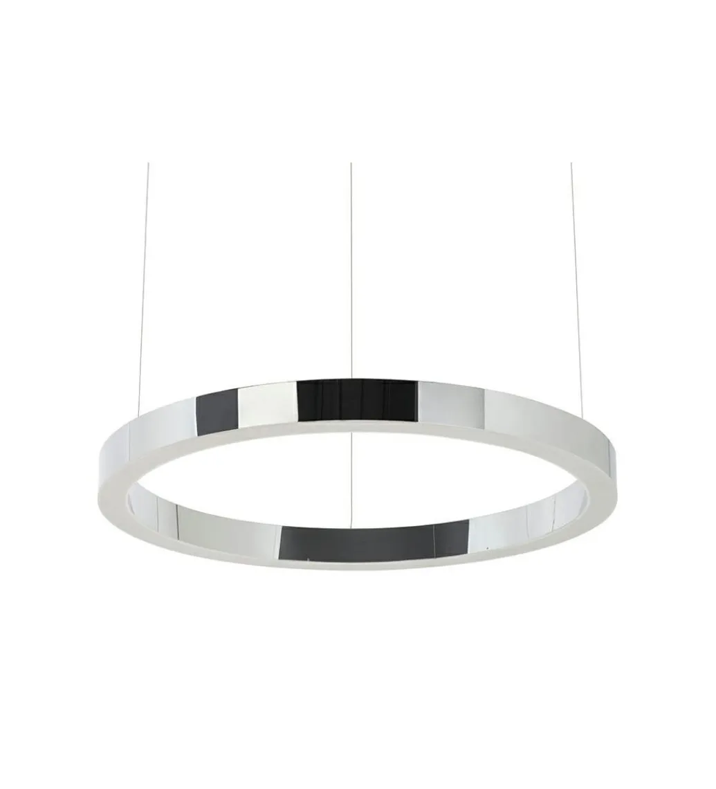 Zona-Design Lampa wisząca RING 60 cm srebrna