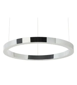 Zona-Design Lampa wisząca RING 80 cm srebrna