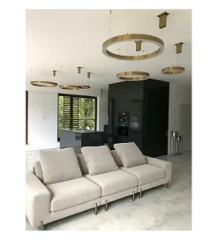 Zona-Design Lampa wisząca RING 60 cm złota