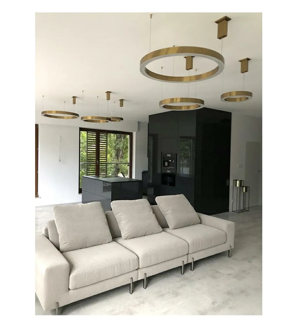 Zona-Design Lampa wisząca RING 60 cm złota