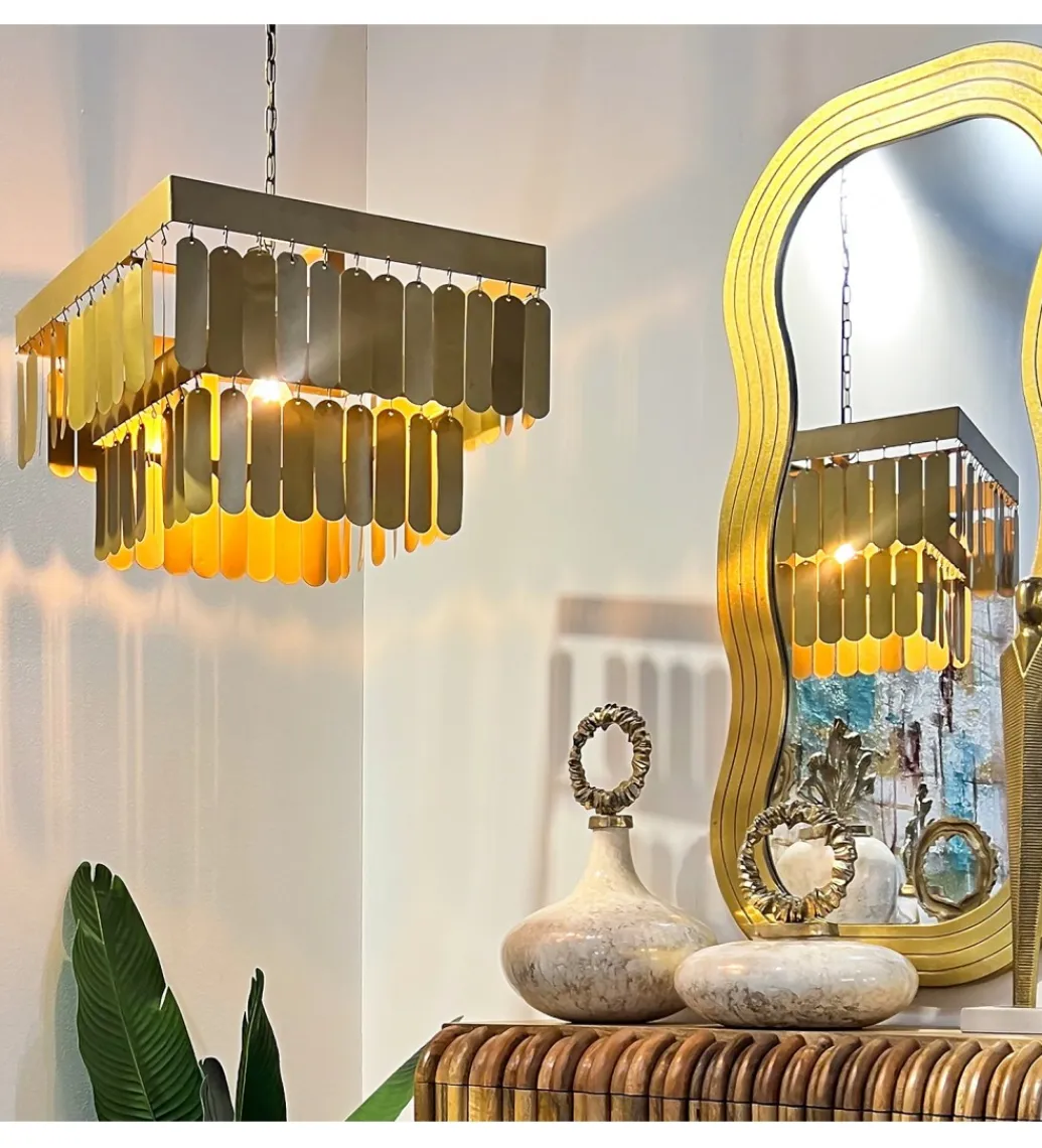 Exclusivas Lampa wisząca TECHO 40 cm złota