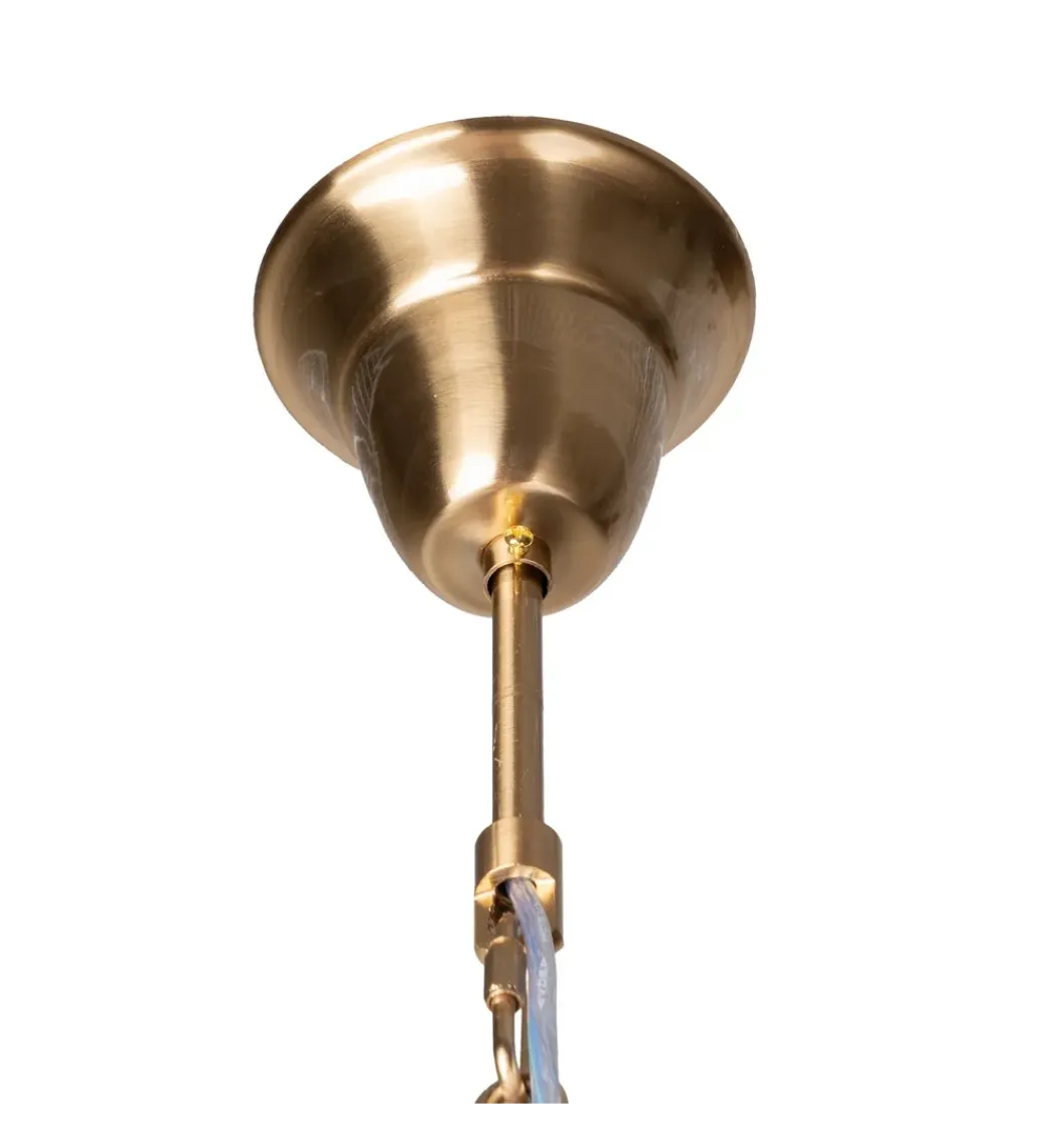 DENZO Lampa wisząca TEGOR 53 cm szare szkło