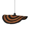 Zona-Design Lampa wisząca WRENKMA 75 cm pomarańczowo czarna