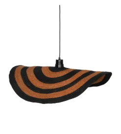 Zona-Design Lampa wisząca WRENKMA 75 cm pomarańczowo czarna