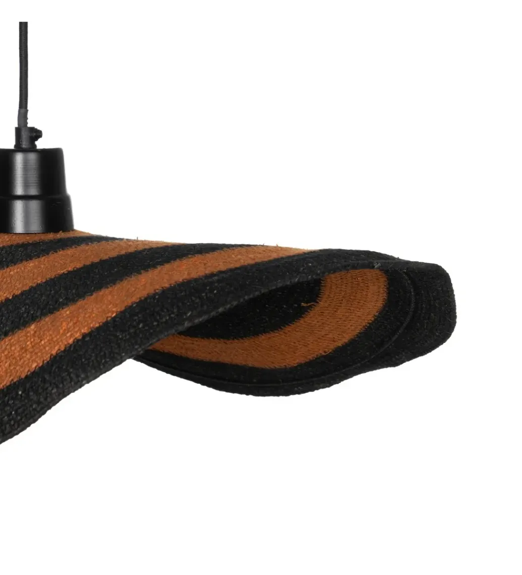 Zona-Design Lampa wisząca WRENKMA 75 cm pomarańczowo czarna