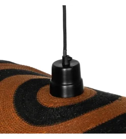 Zona-Design Lampa wisząca WRENKMA 75 cm pomarańczowo czarna