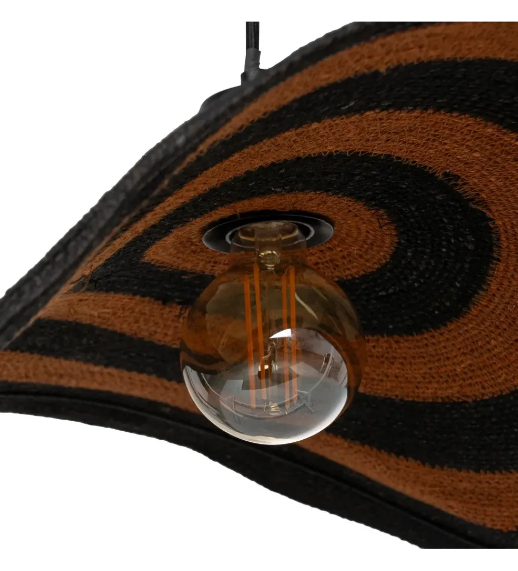 Zona-Design Lampa wisząca WRENKMA 75 cm pomarańczowo czarna