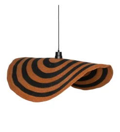 Zona-Design Lampa wisząca WRENKMA 94 cm pomarańczowo czarna