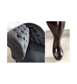 Invicta Interior Leżanka Chesterfield BRIGIDA 170 cm Szary antyczny