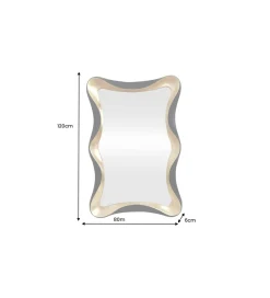 Invicta Interior - przedsprzedaż Lustro ALICE 120 cm czarne złote