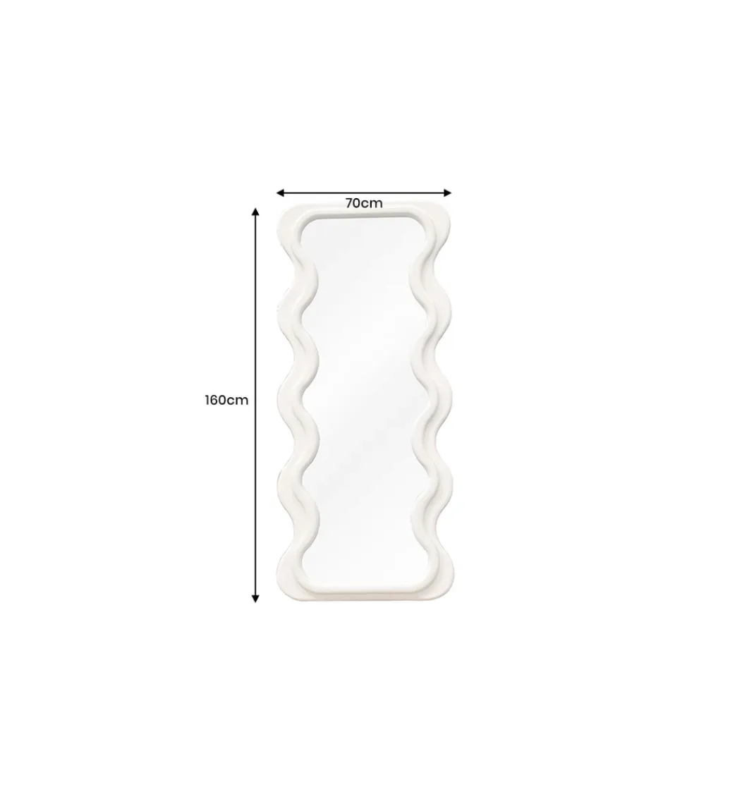 Invicta Interior Lustro ścienne FUENTE 160 cm białe