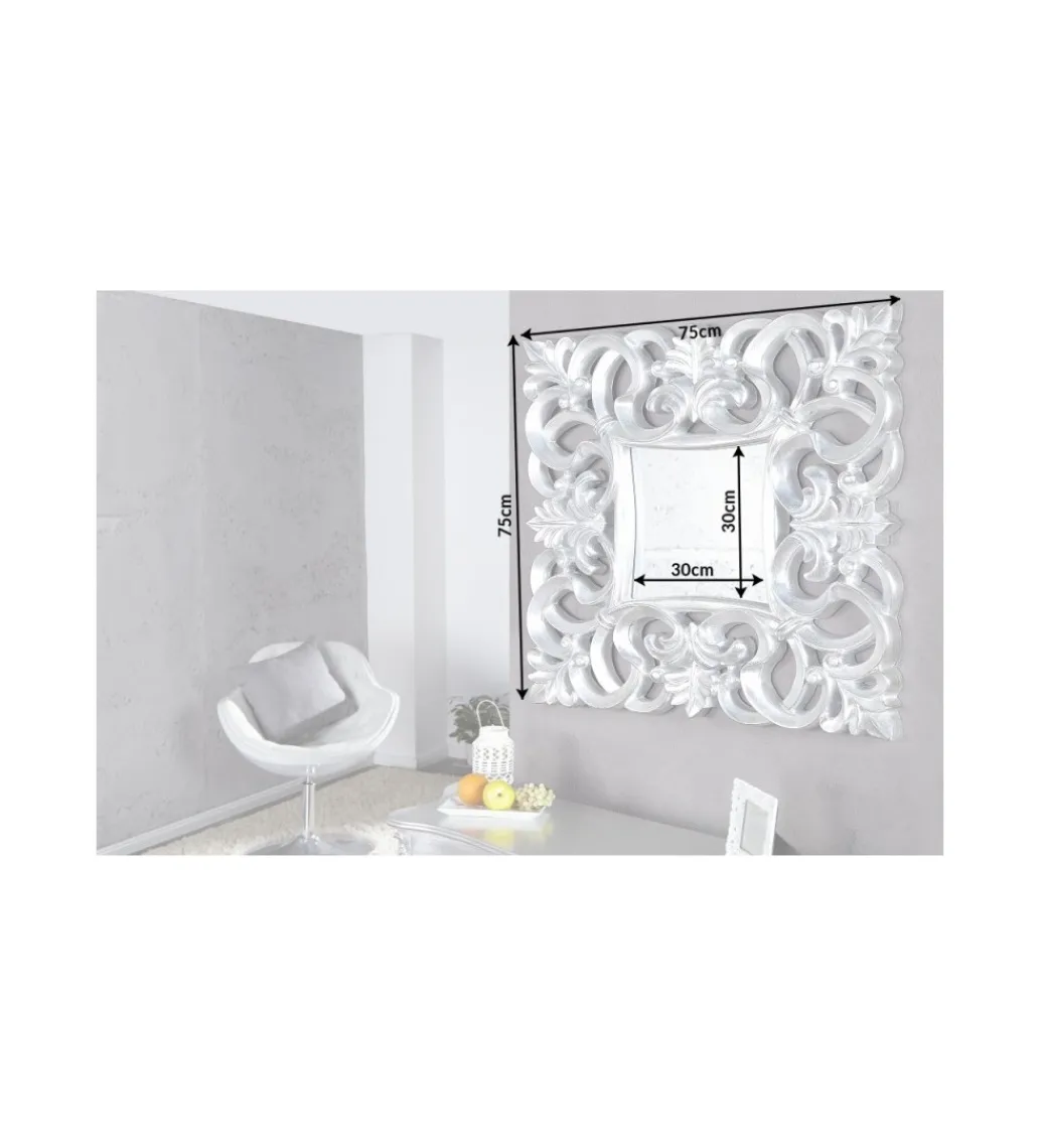 Invicta Interior Lustro ścienne Venice 75cm srebrne